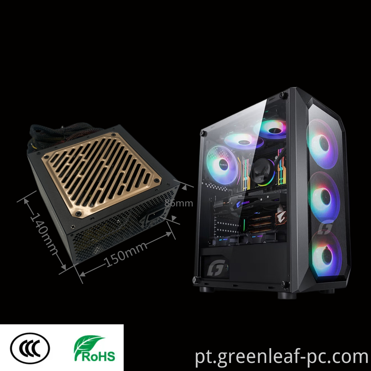 OEM Gold case Power Supply ATX